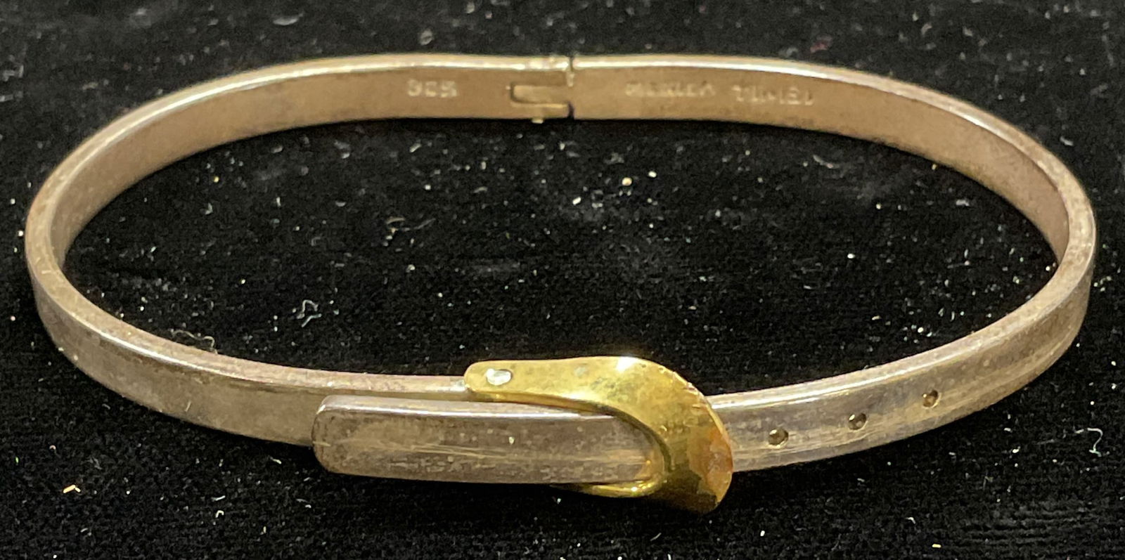 Vtg Sterling Silver Buckle Bracelet, Mexico (1 of 6)