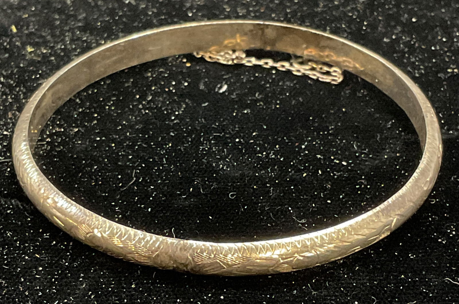 Vintage Chased Sterling Silver Bracelet (1 of 6)