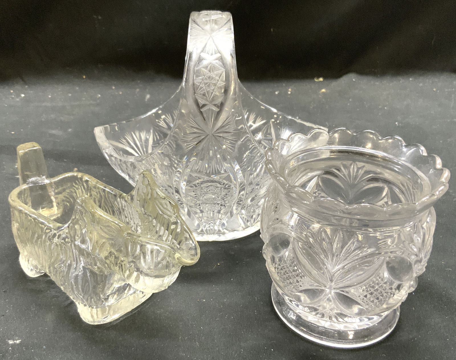 Lot 3 Crystal & Glass Tabletop Accessories (1 of 9)