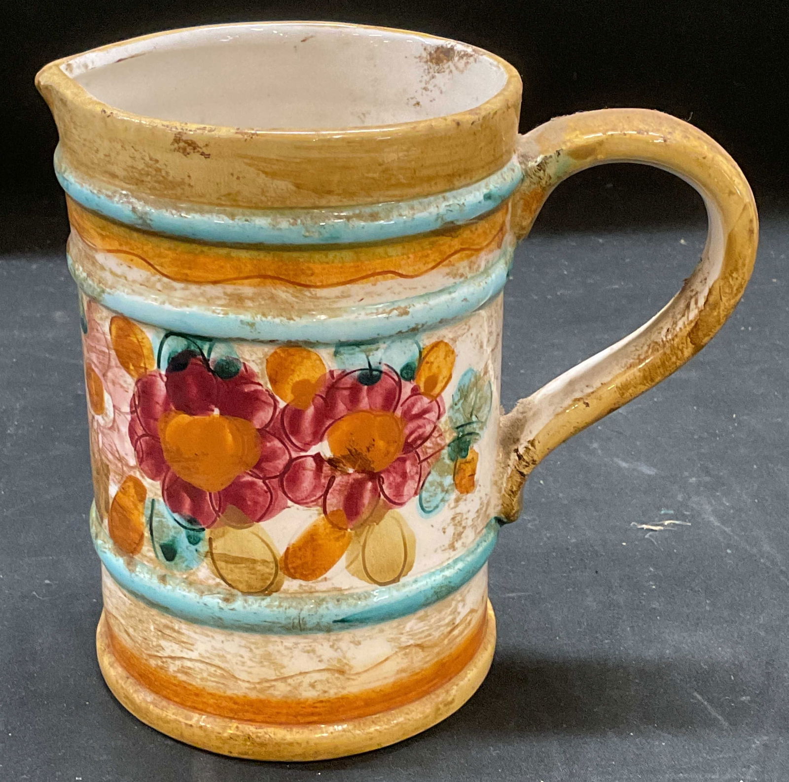 Vintage Hand Painted Ceramic Floral Pitcher (1 of 6)