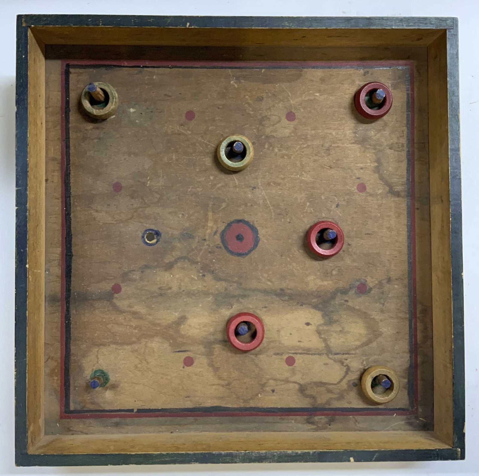 Vntg Wooden Peg & Rings Game Board (1 of 7)