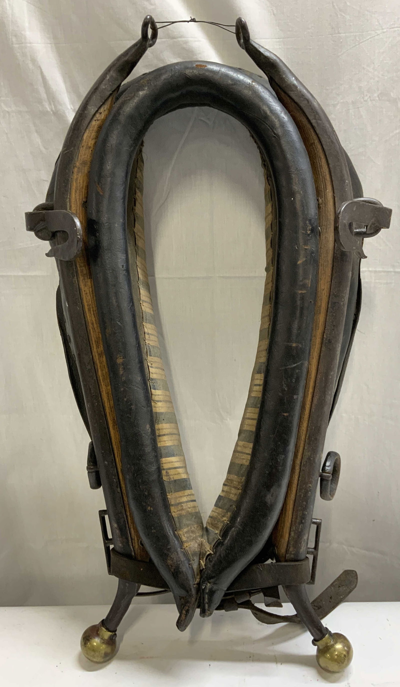 Antq Wood, Metal & Leather Horse Collar Yoke (1 of 8)