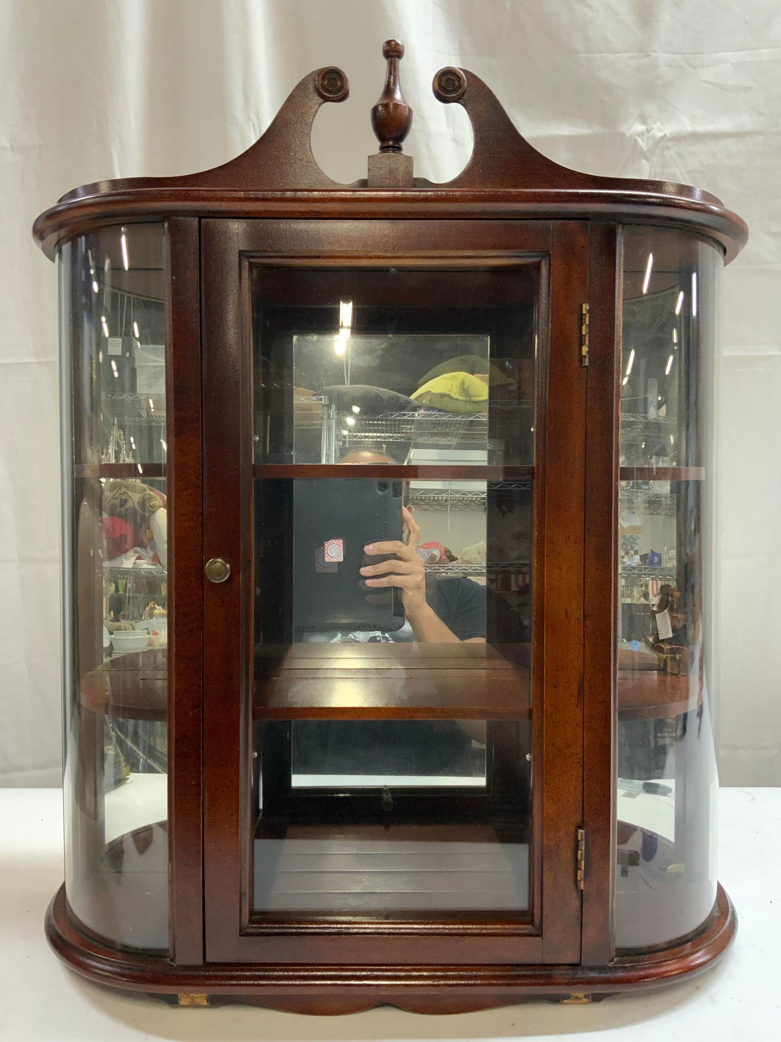 Vintage Wood & Gls Wall Mount Display Case (1 of 6)