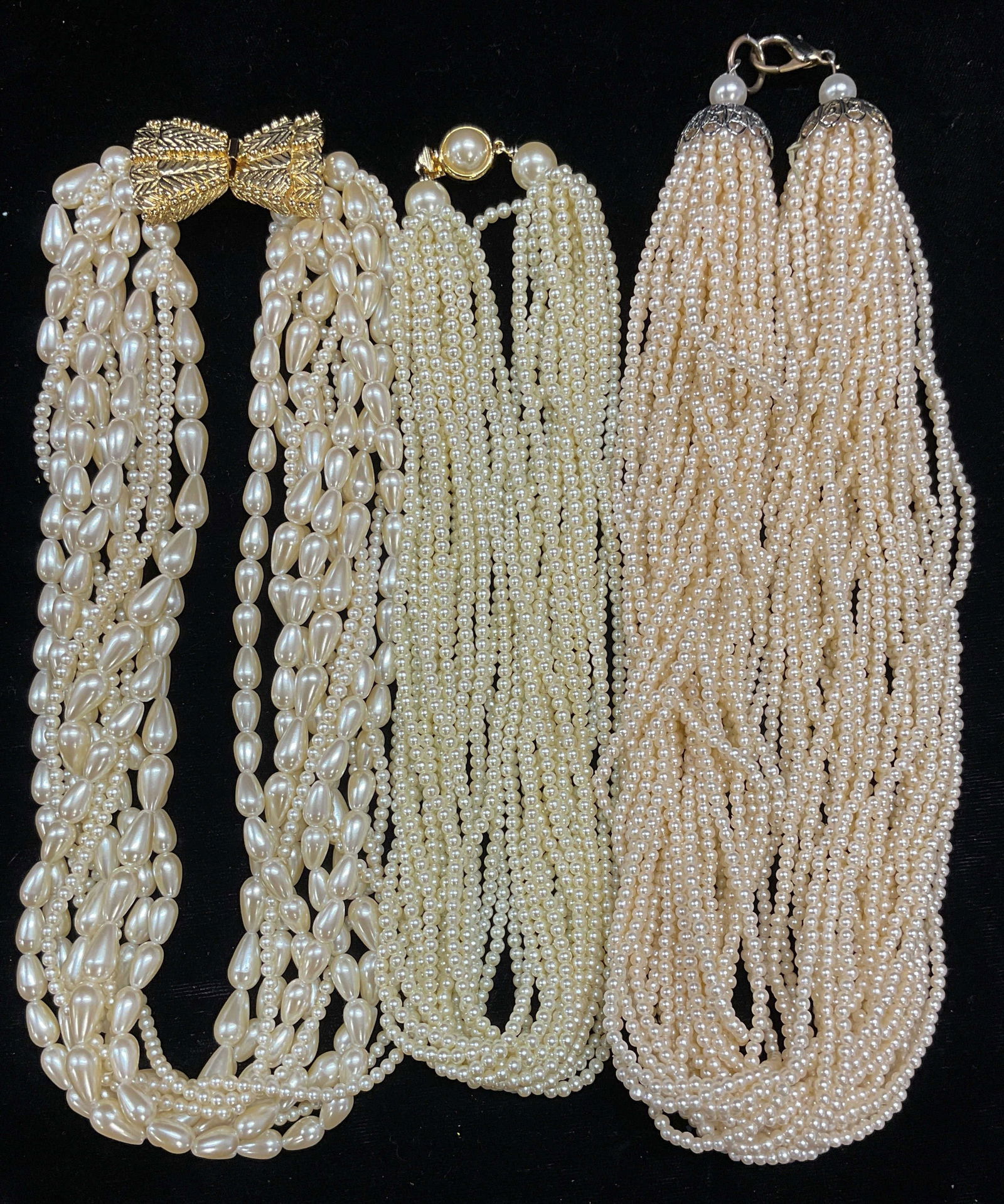 Lot 3 Vintage Faux Pearl Beaded Necklaces (1 of 8)