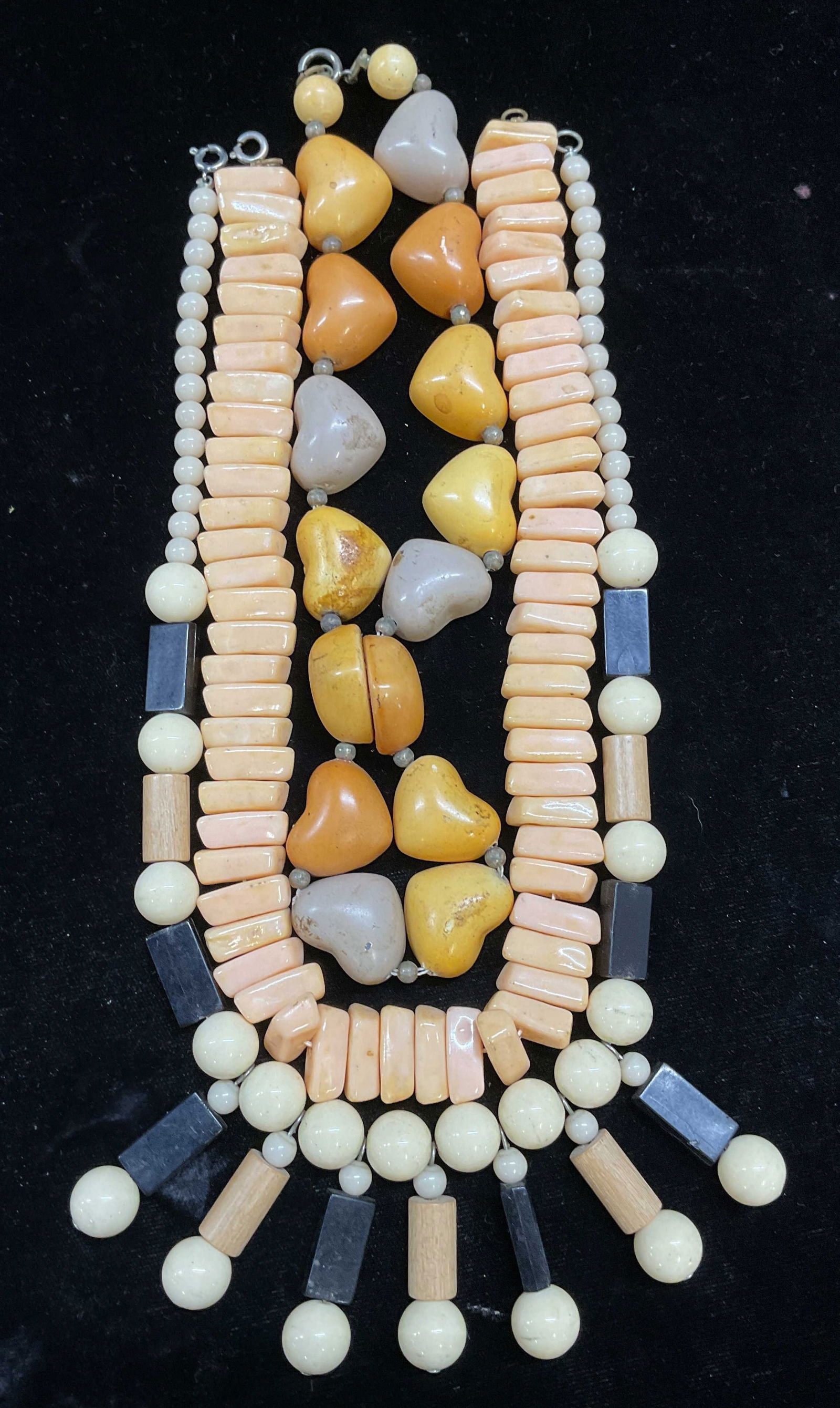 Lot 3 Vintage Lucite, Wood Beaded Necklaces (1 of 6)