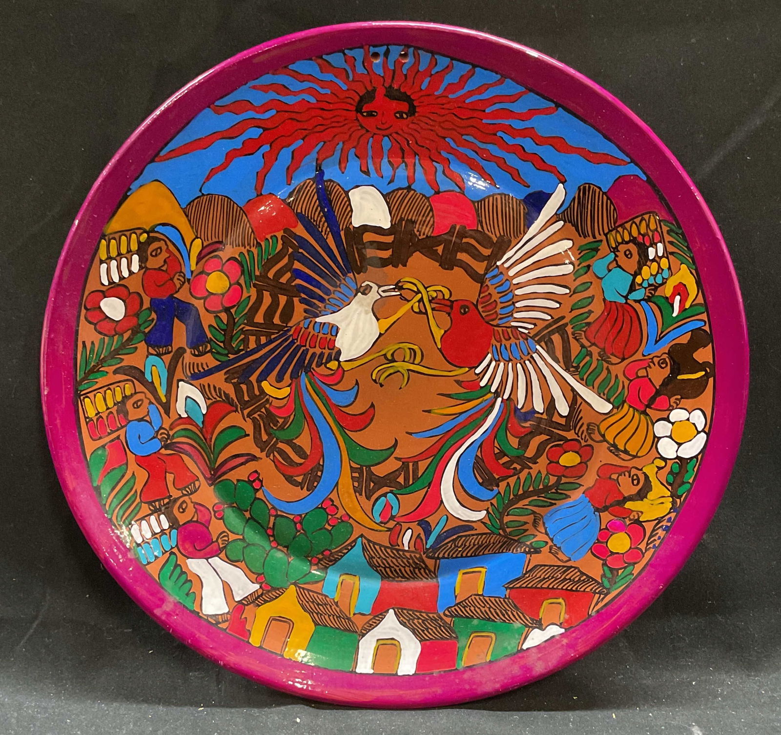 Hand Painted Ceramic Figural Bird Plate (1 of 6)