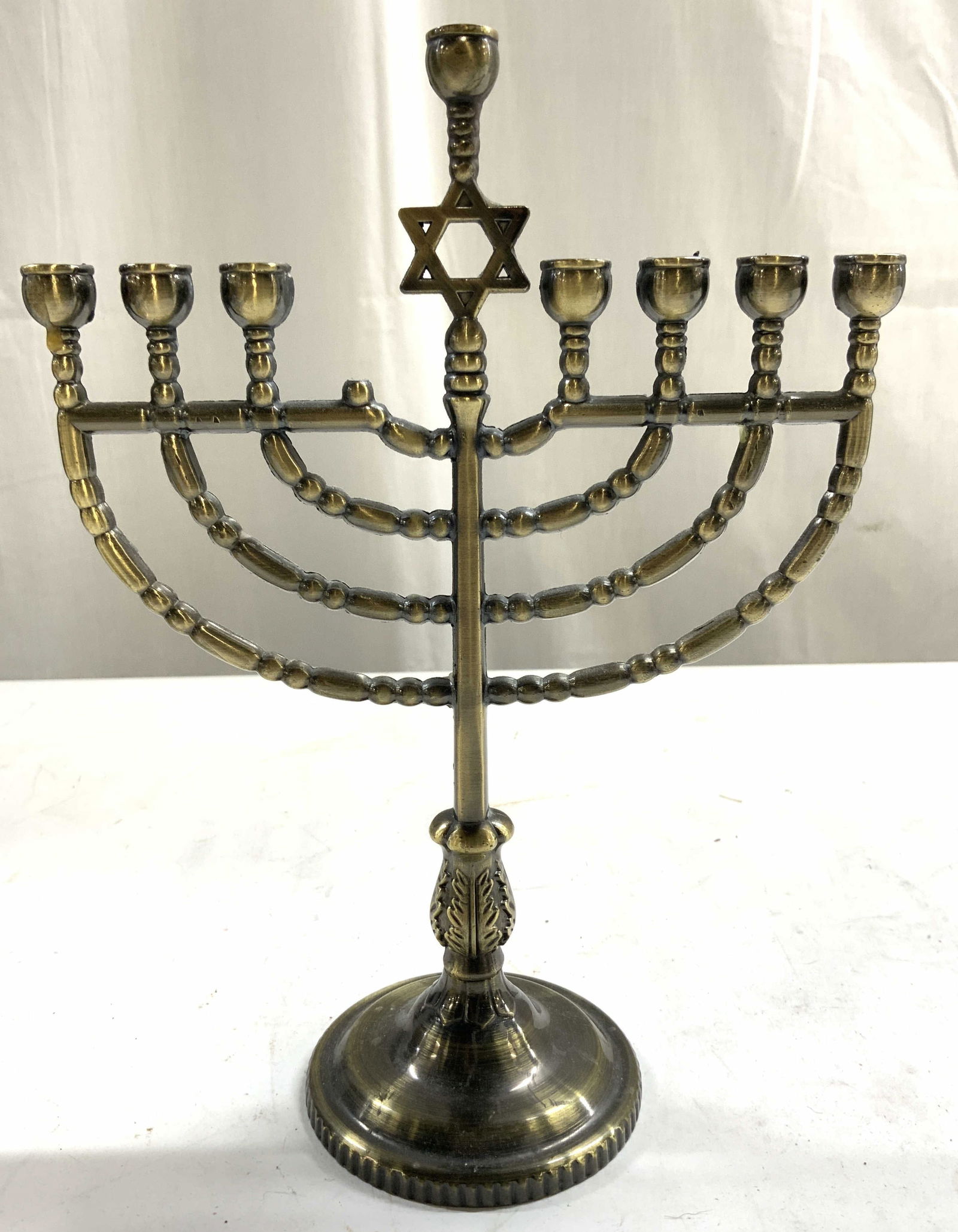 RITE LITE LTD Brushed Metal Judaica Menorah (1 of 8)