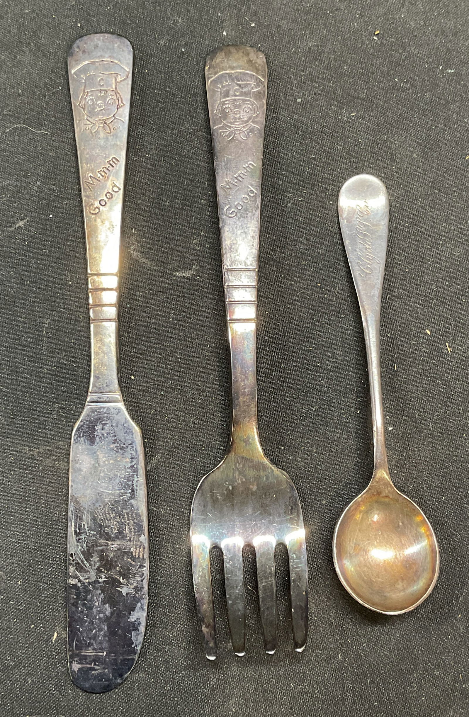 Lot 3 Chef Boyardee Silver Pl Fork & Knife + (1 of 6)