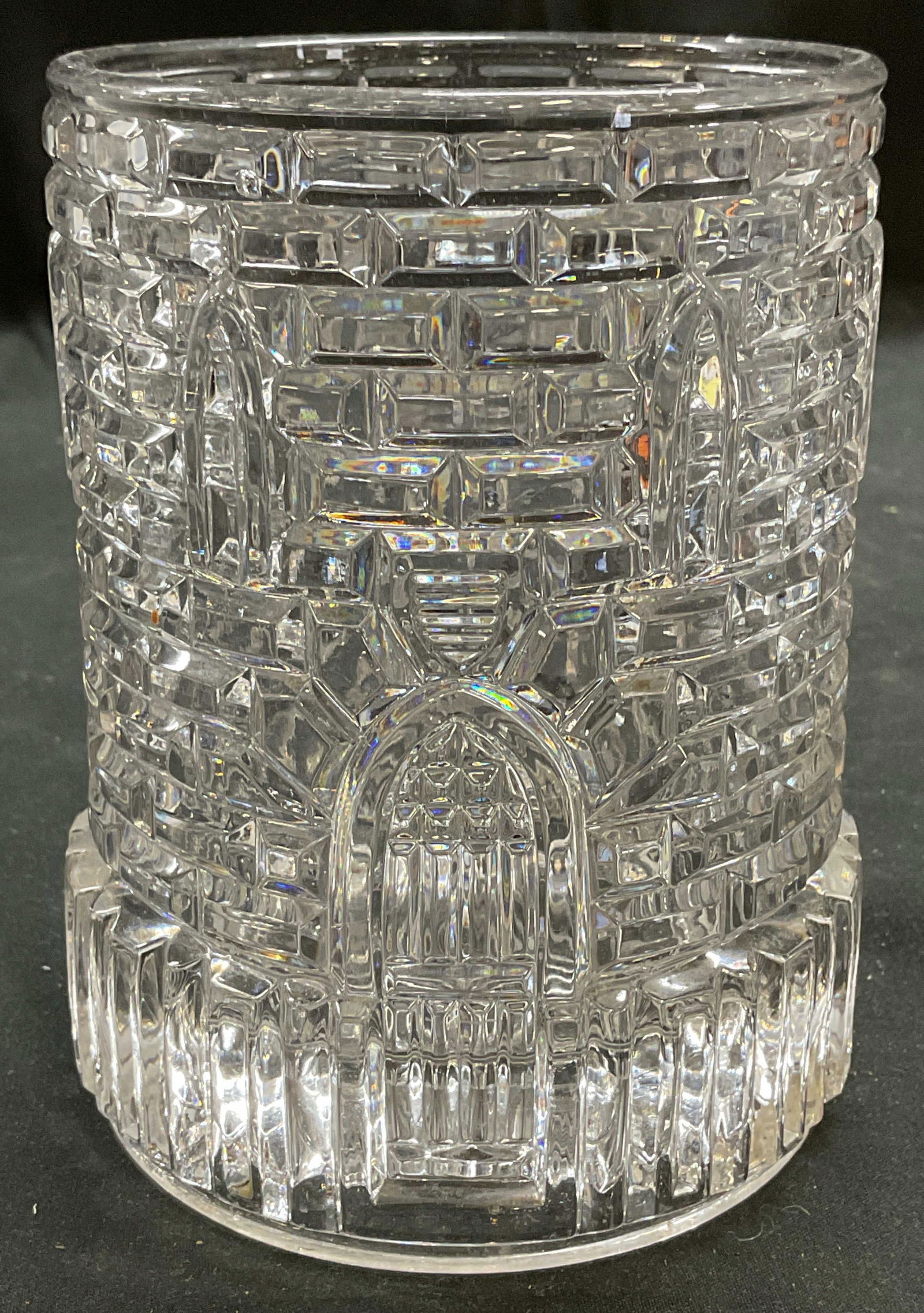 Cut Crystal Castle Architecture Motif Vase (1 of 6)