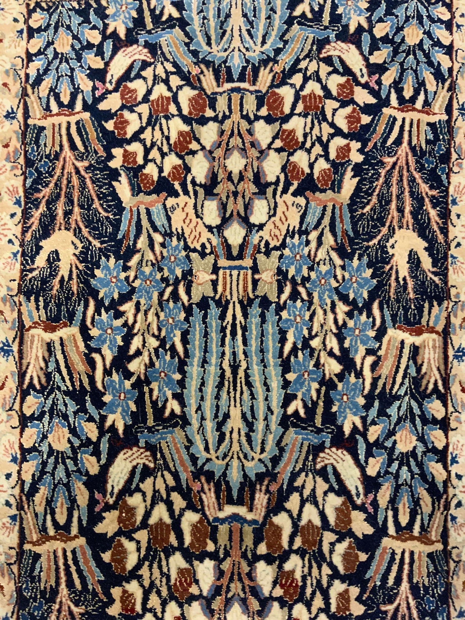 Vintage Handmade Wool Area Rug W Fringes (1 of 8)