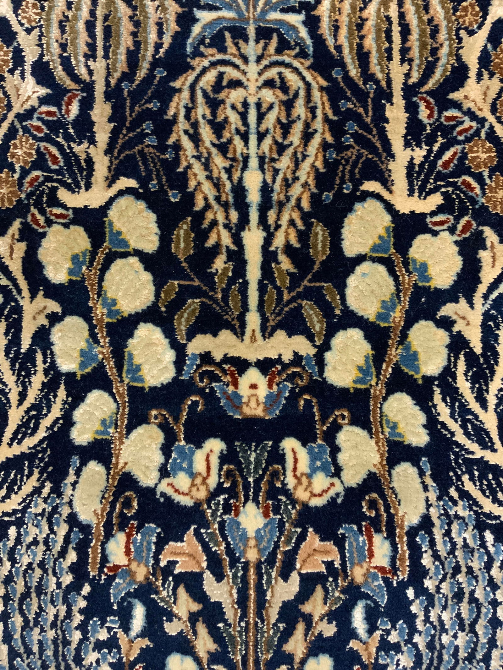 Vintage Handmade Wool Area Rug W Fringes (1 of 8)