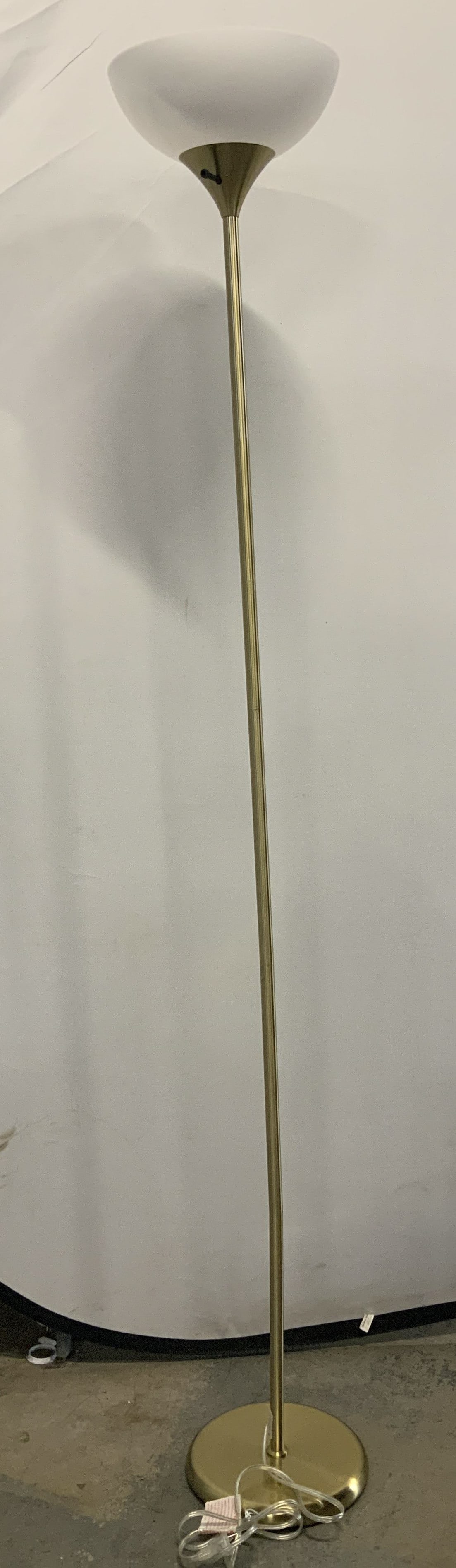 Sky Dome Brass Plated Torchiere Floor Lamp 72in (1 of 7)