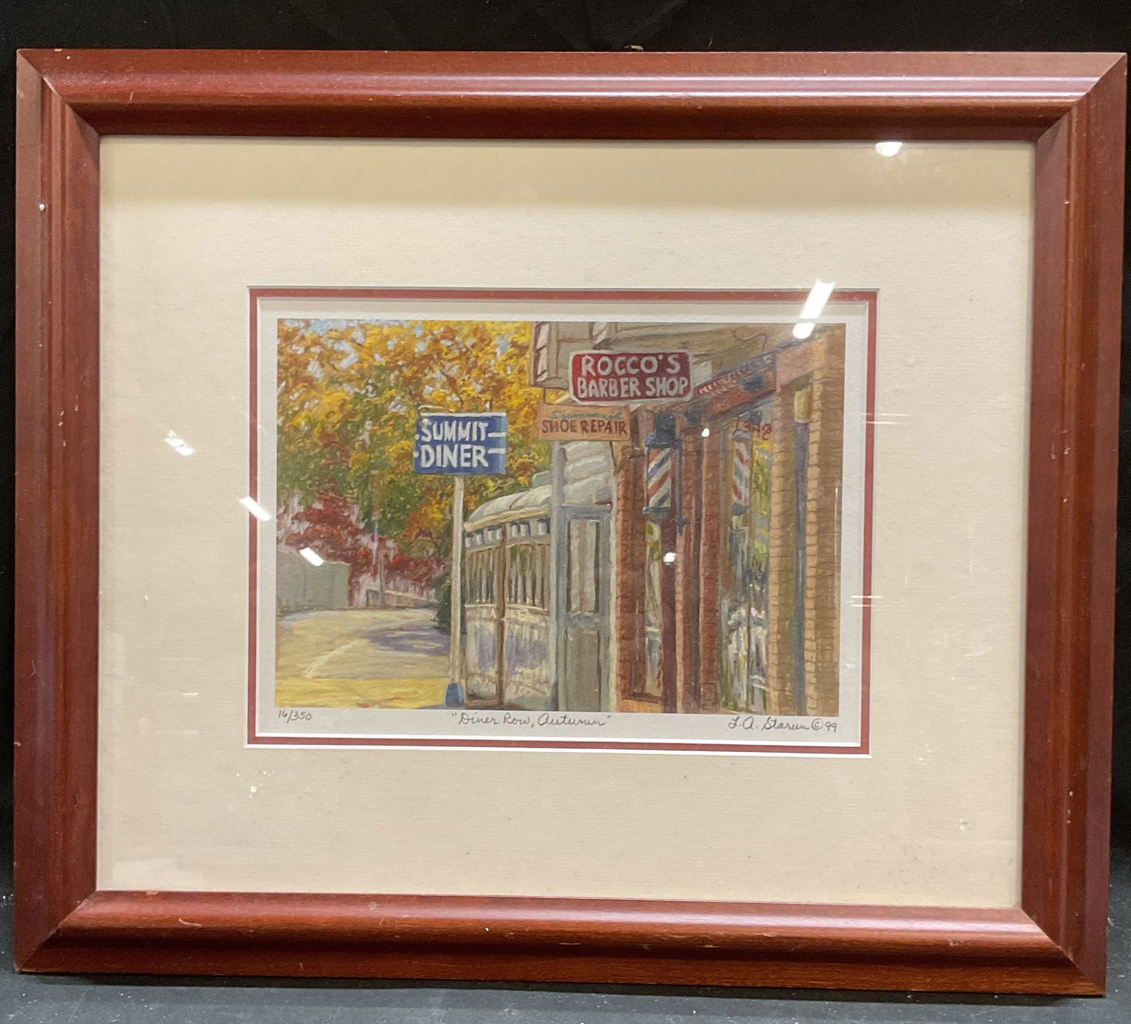 Signed Lynn Starun Diner Row Lithograph 1999 (1 of 7)
