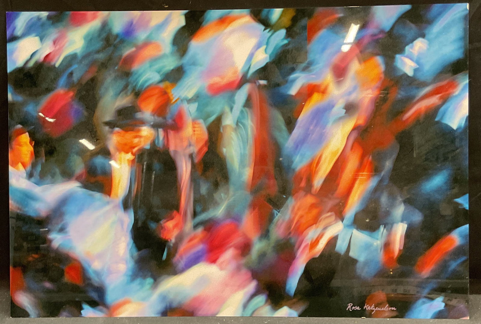 Signed Rosa Katzenelson Friend Abstract Print 2015: Print on metal. Signed on certificate of authenticity affixed to verso, Certificate of Authenticity Title: Friends Artist: Rosa Katzenelson Date:2015 Digital print on metal, 18in by 24 in. Limited Edi