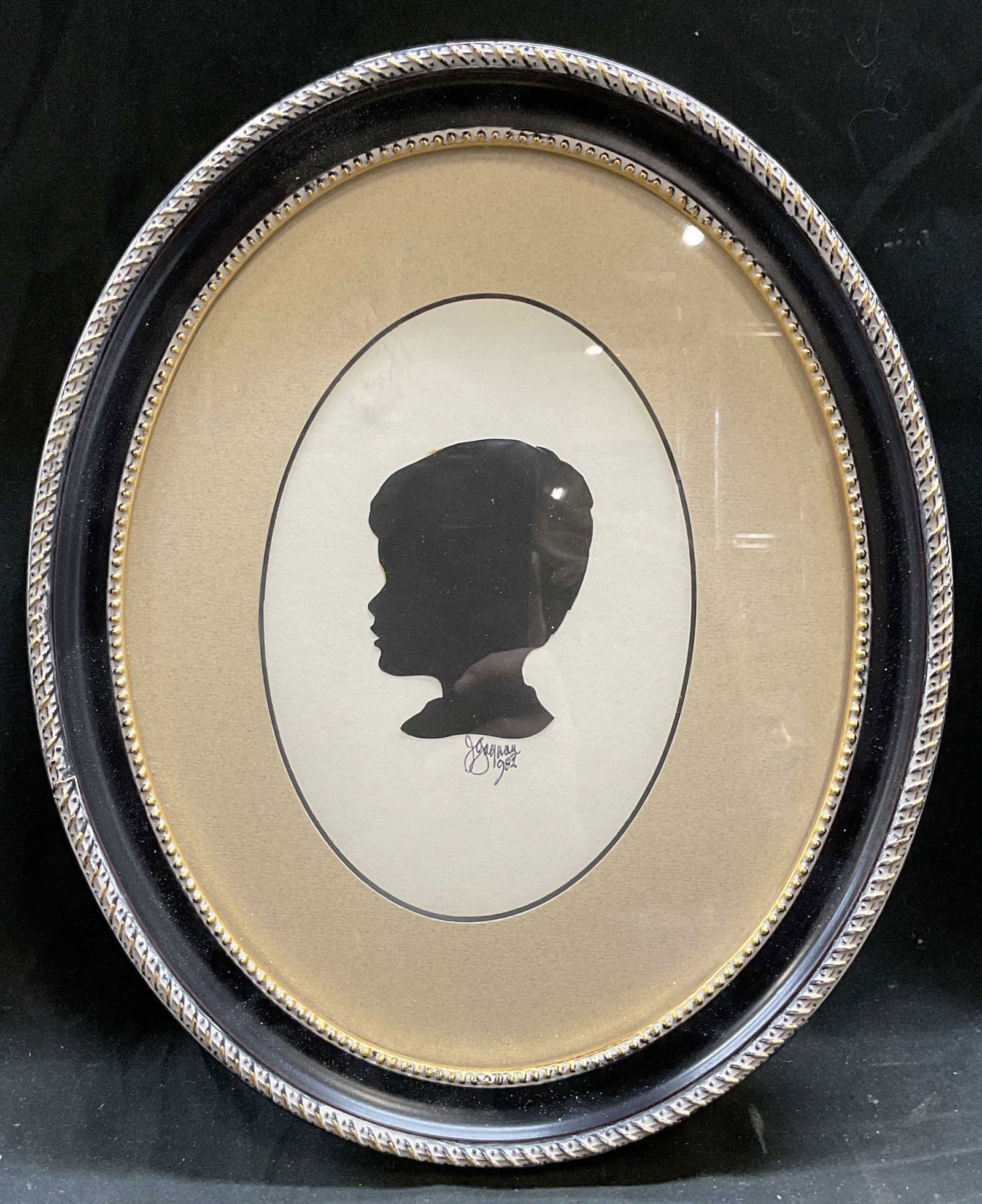 Framed Signed Portrait Child Boy Silhouette (1 of 7)