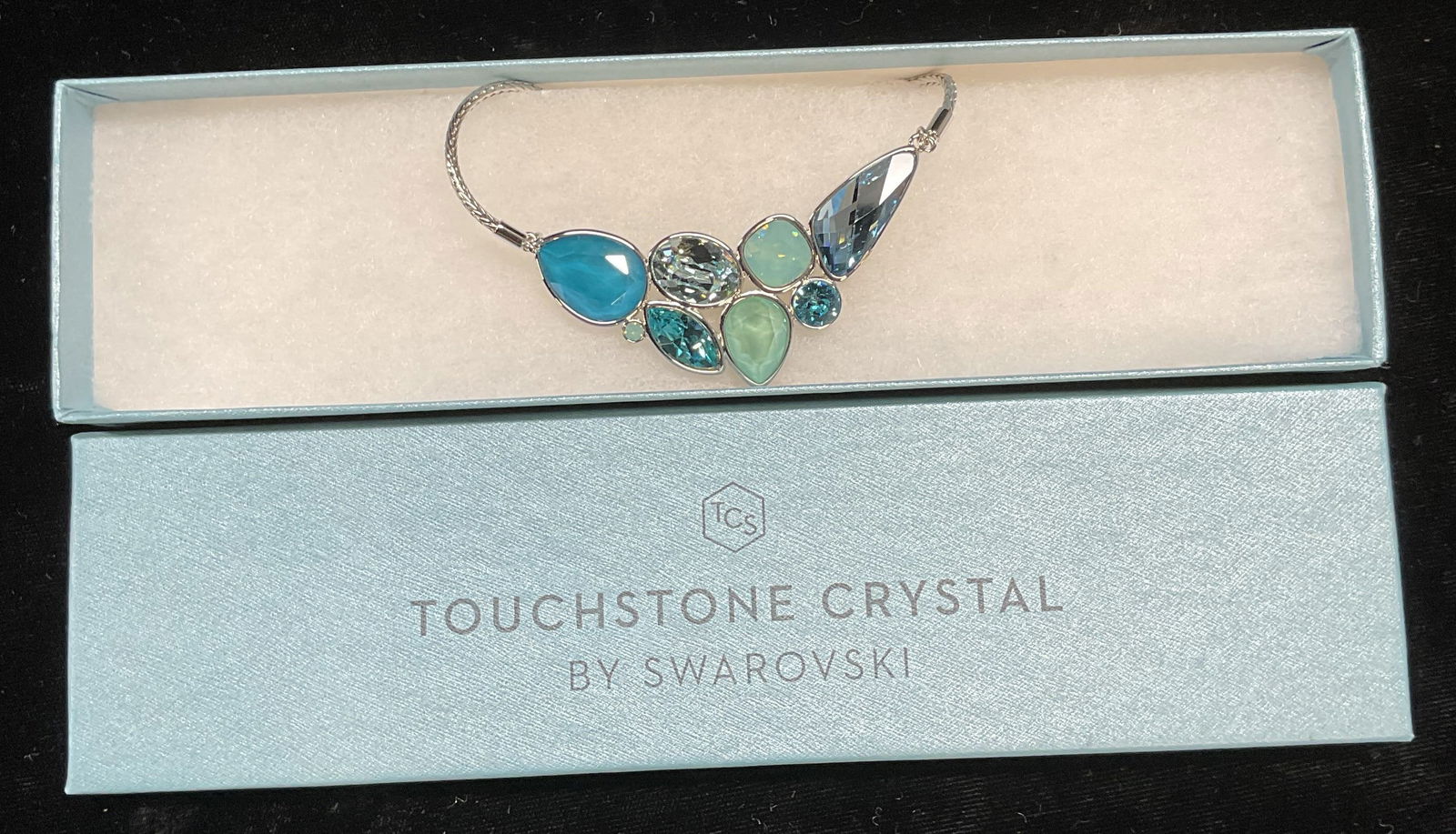 Swarovski Touchstone Blue Crystal Necklace NIB (1 of 6)
