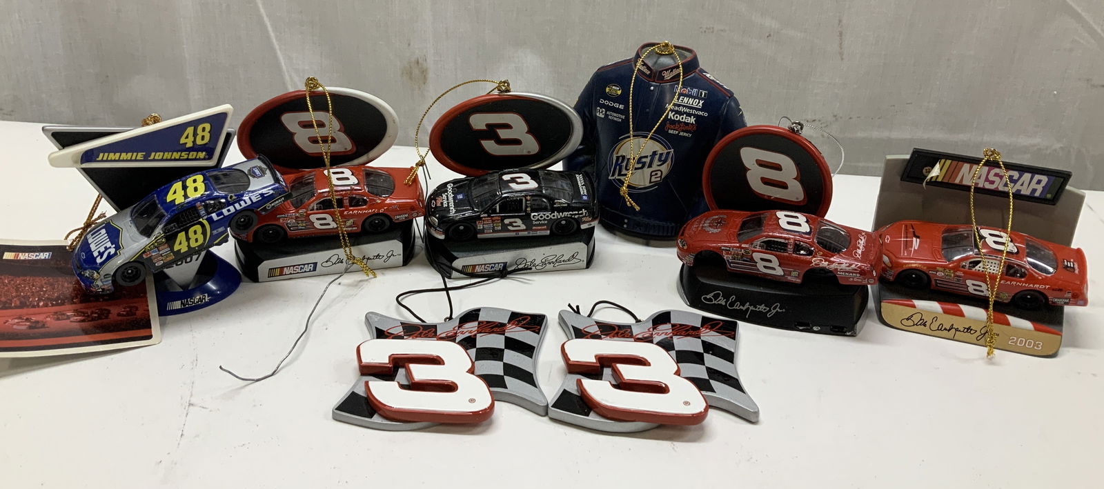 Lot 8 Assorted 2000s NASCAR Holiday Ornaments (1 of 9)