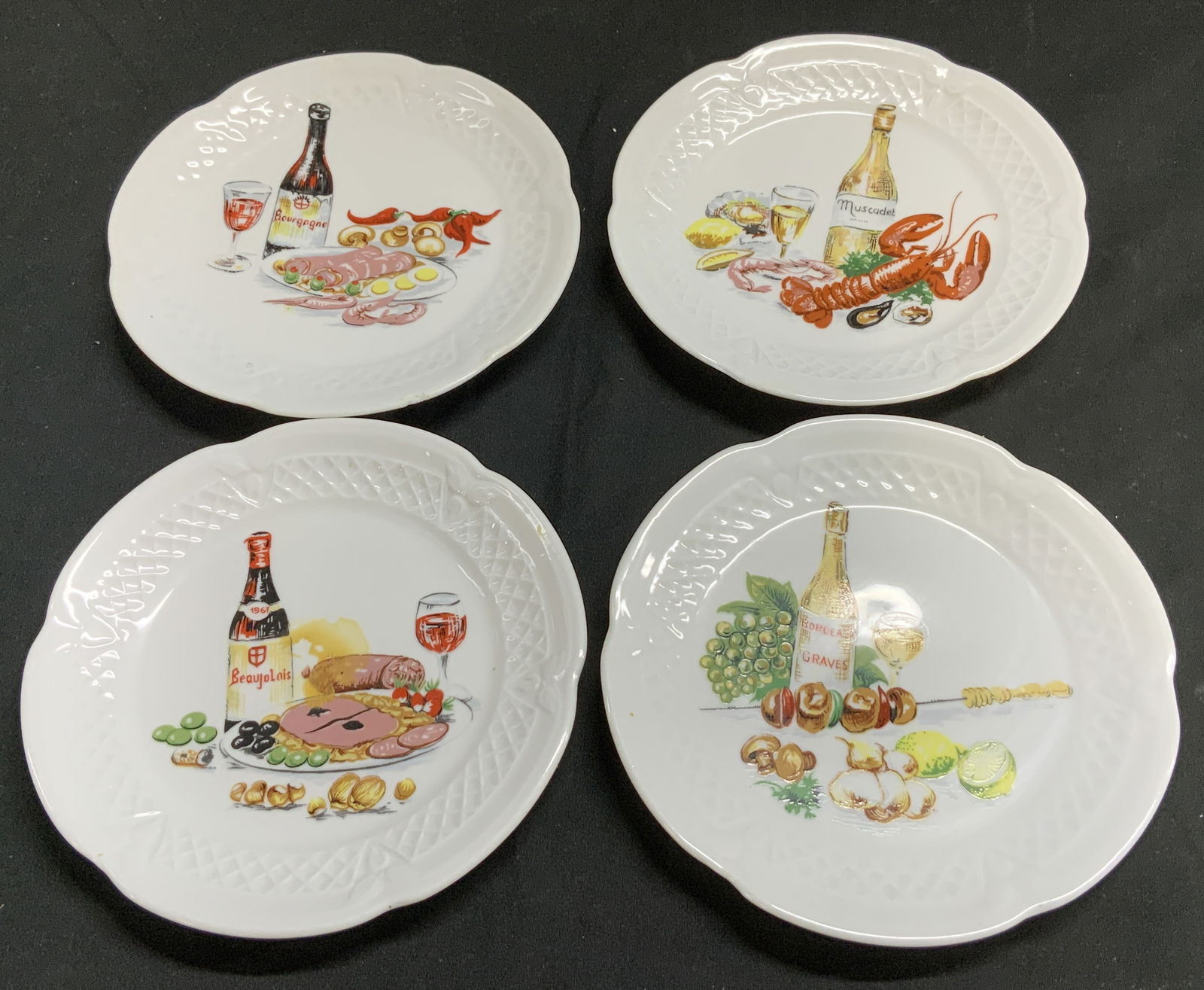 Set5 Berry Haute Porcelain Appetizer Plates FRANCE (1 of 6)