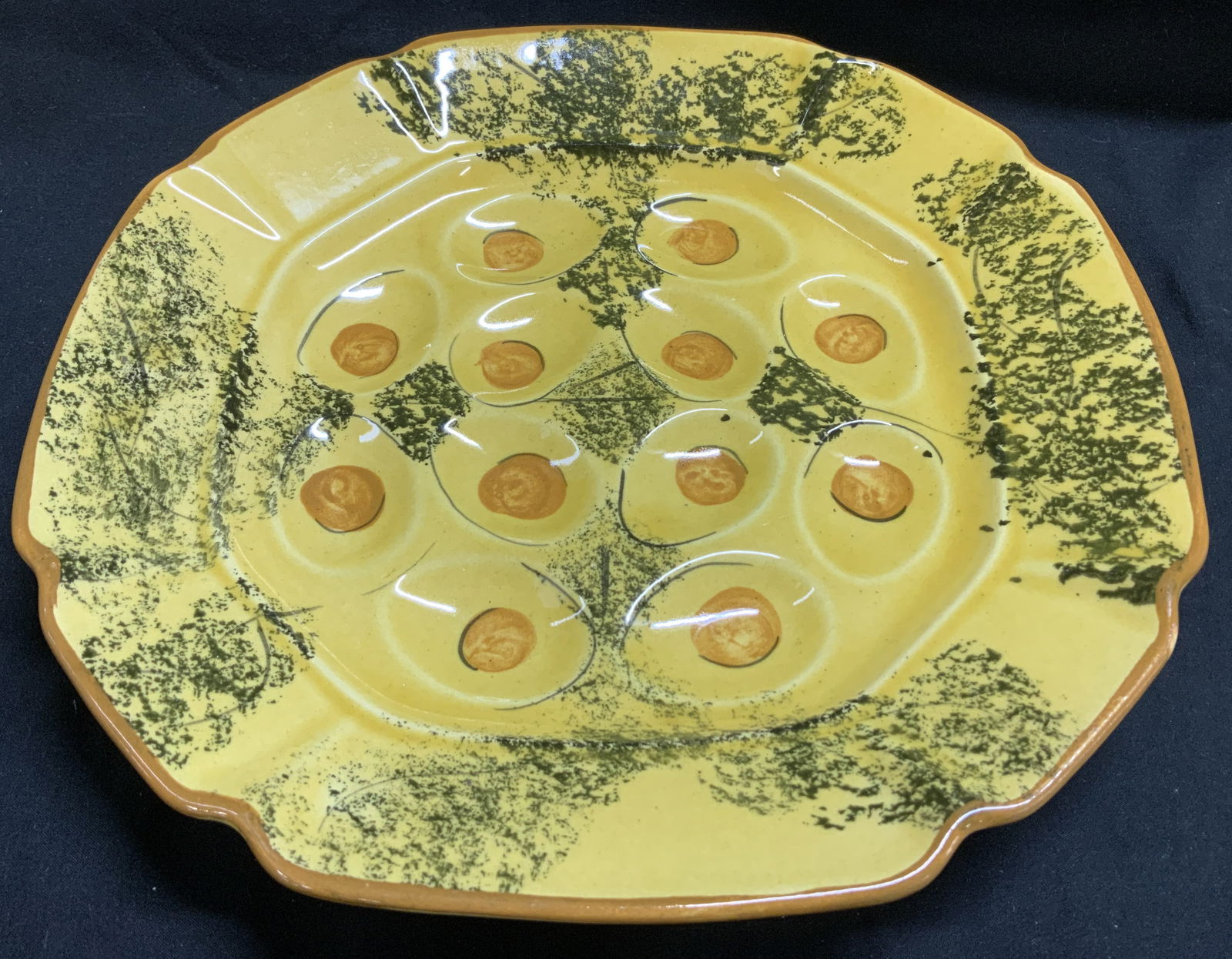 Vntg Designcraft Yellow & Orange Deviled Egg Plate (1 of 7)