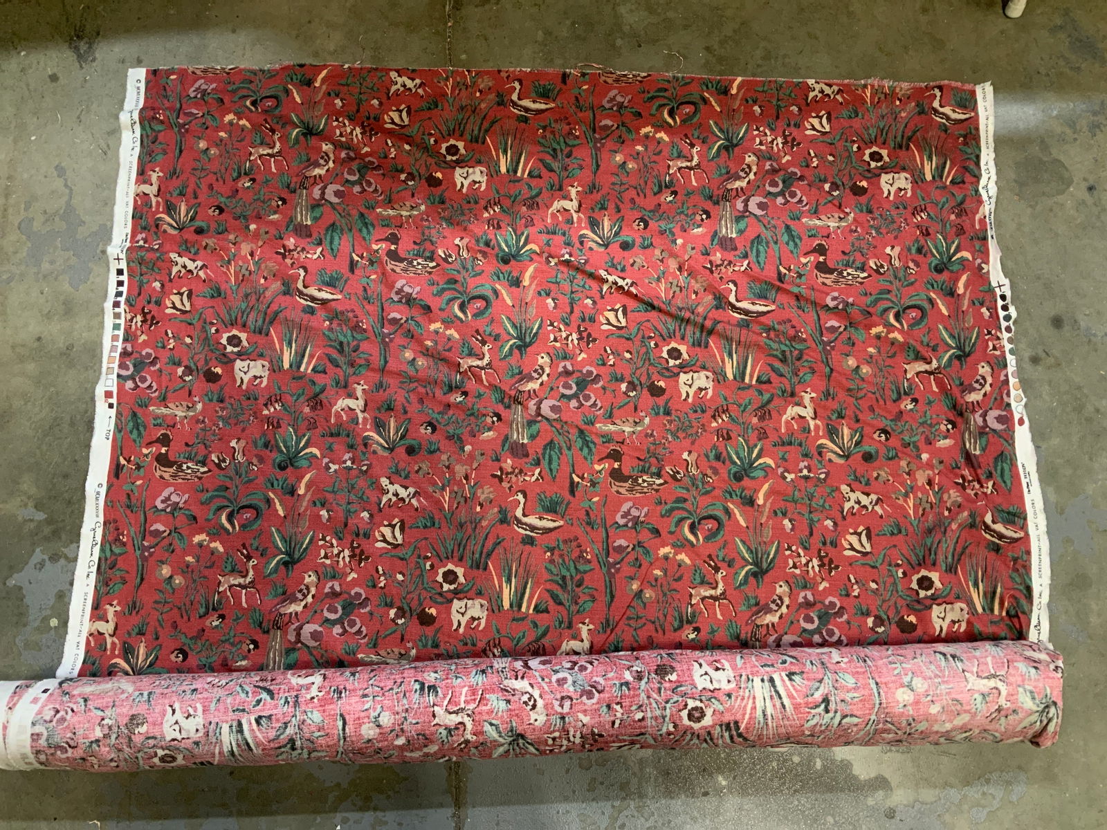 Vntg 1988 Cyrus Clark Co. Red Teflon Fabric Roll (1 of 7)