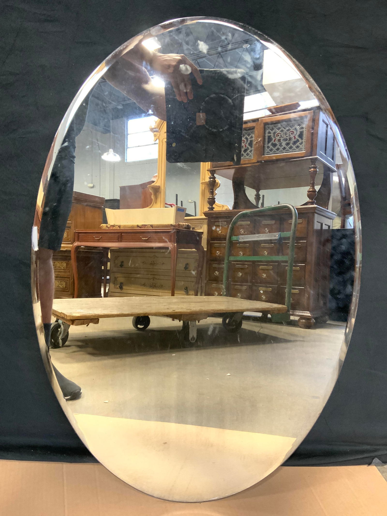 Beveled Oval Frameless Wall Mirror (1 of 6)