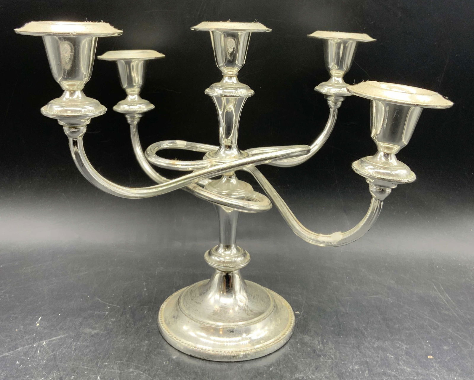 Silver Plated Vintage Swing Arm Candelabra (1 of 7)