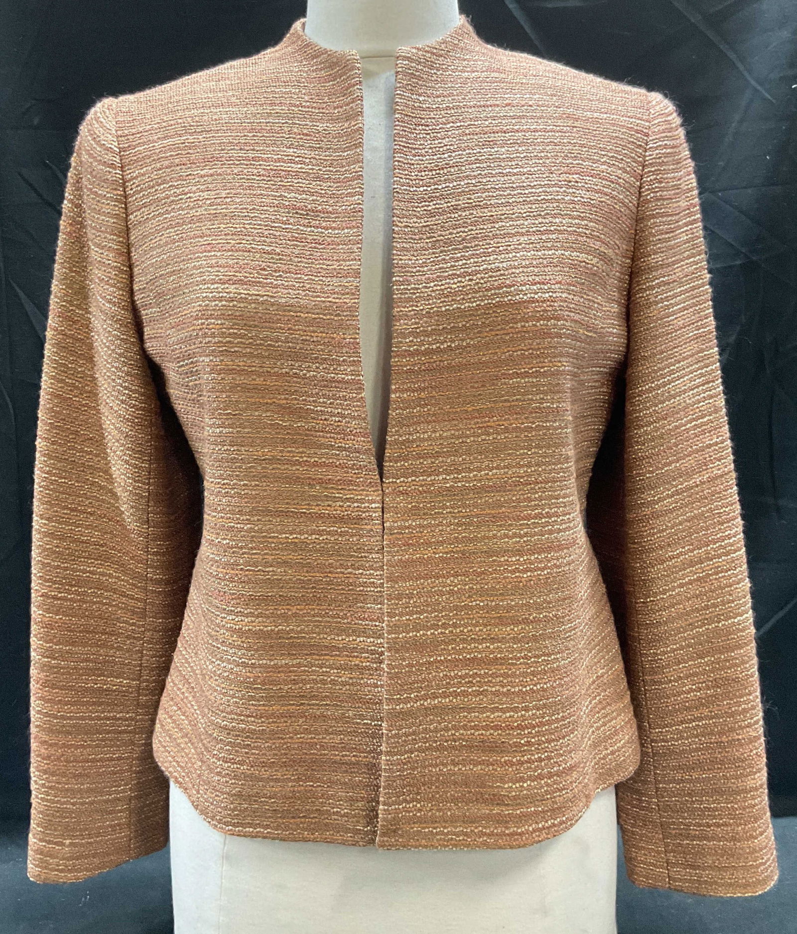 Lafayette 148 Orange Tweed Wool Jacket (1 of 6)