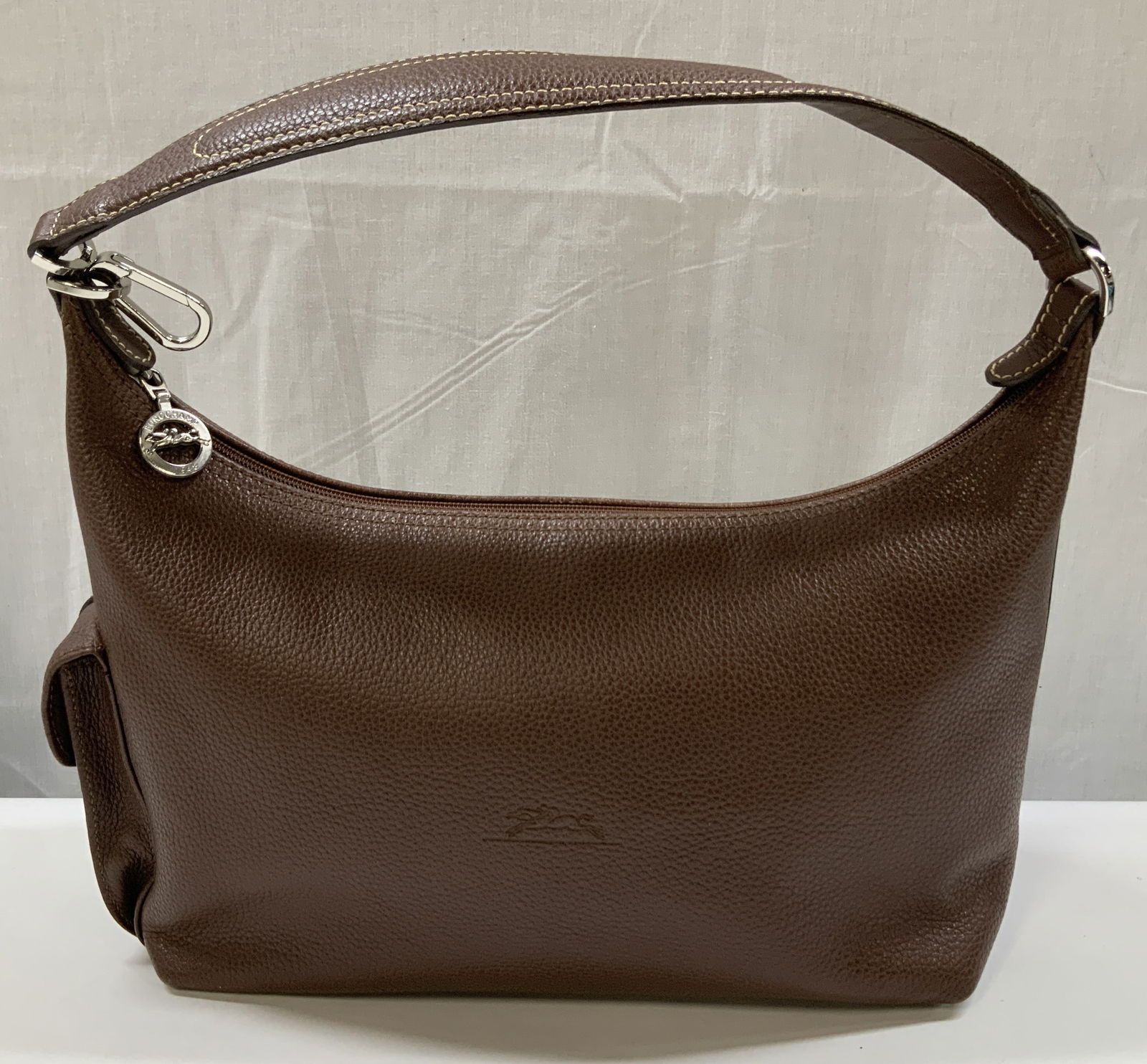 Longchamp Brown Leather Shoulder Bag FRANCE (1 of 6)