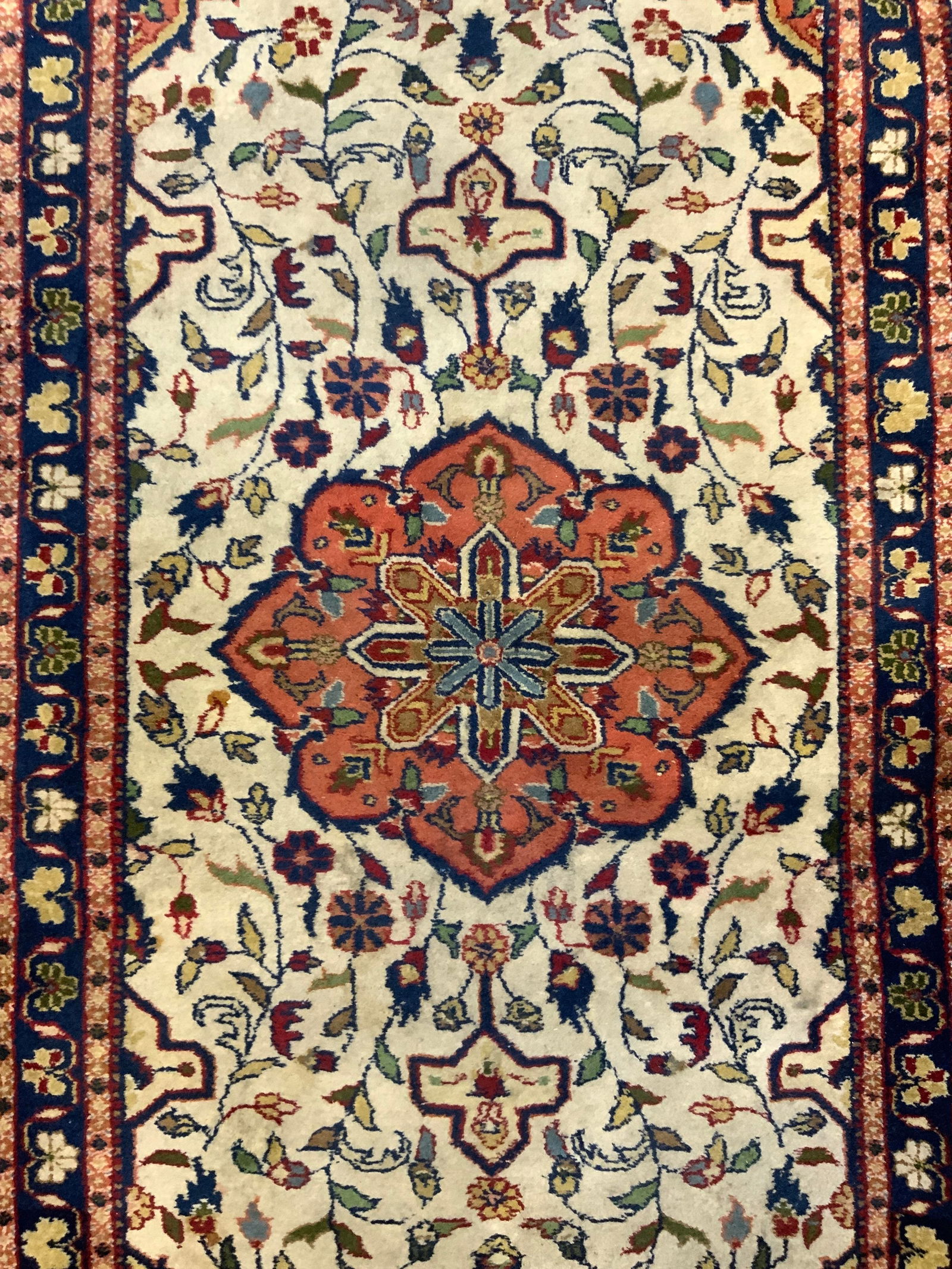 Vintage Handmade Oriental Wool Rug W Fringes (1 of 10)