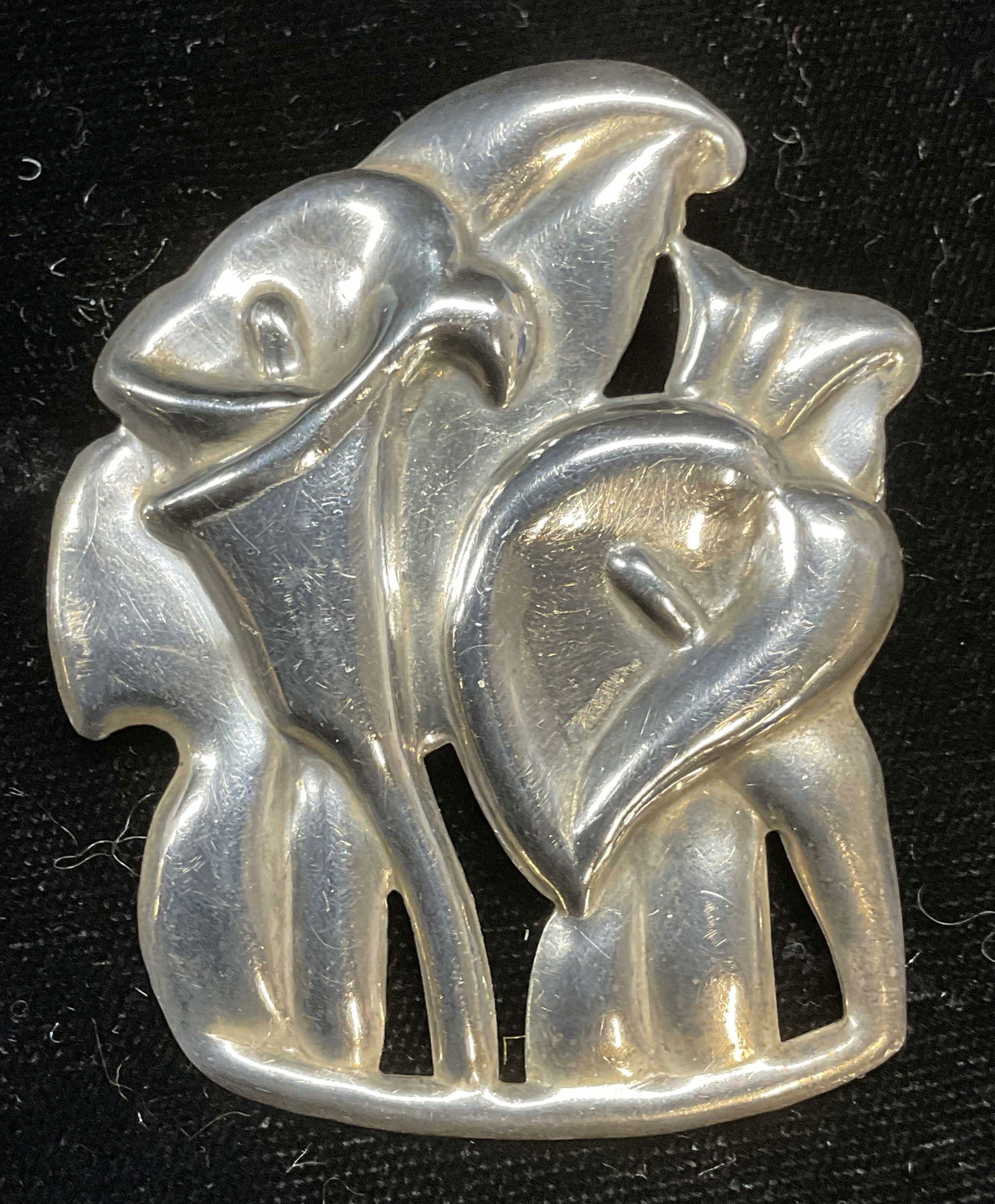 Vintage Sterling Silver Calla Lily Brooch (1 of 6)