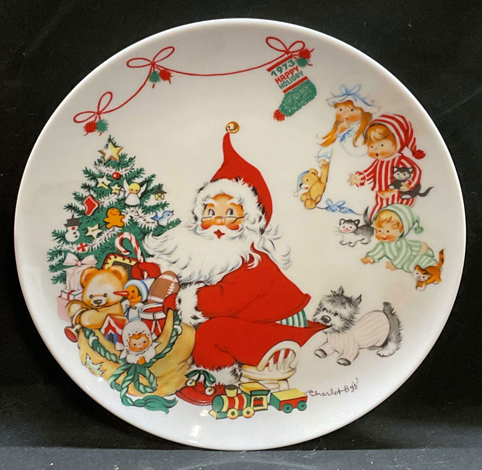 GOEBEL Charlot Byj Porcelain Christmas Plate 1973 (1 of 6)