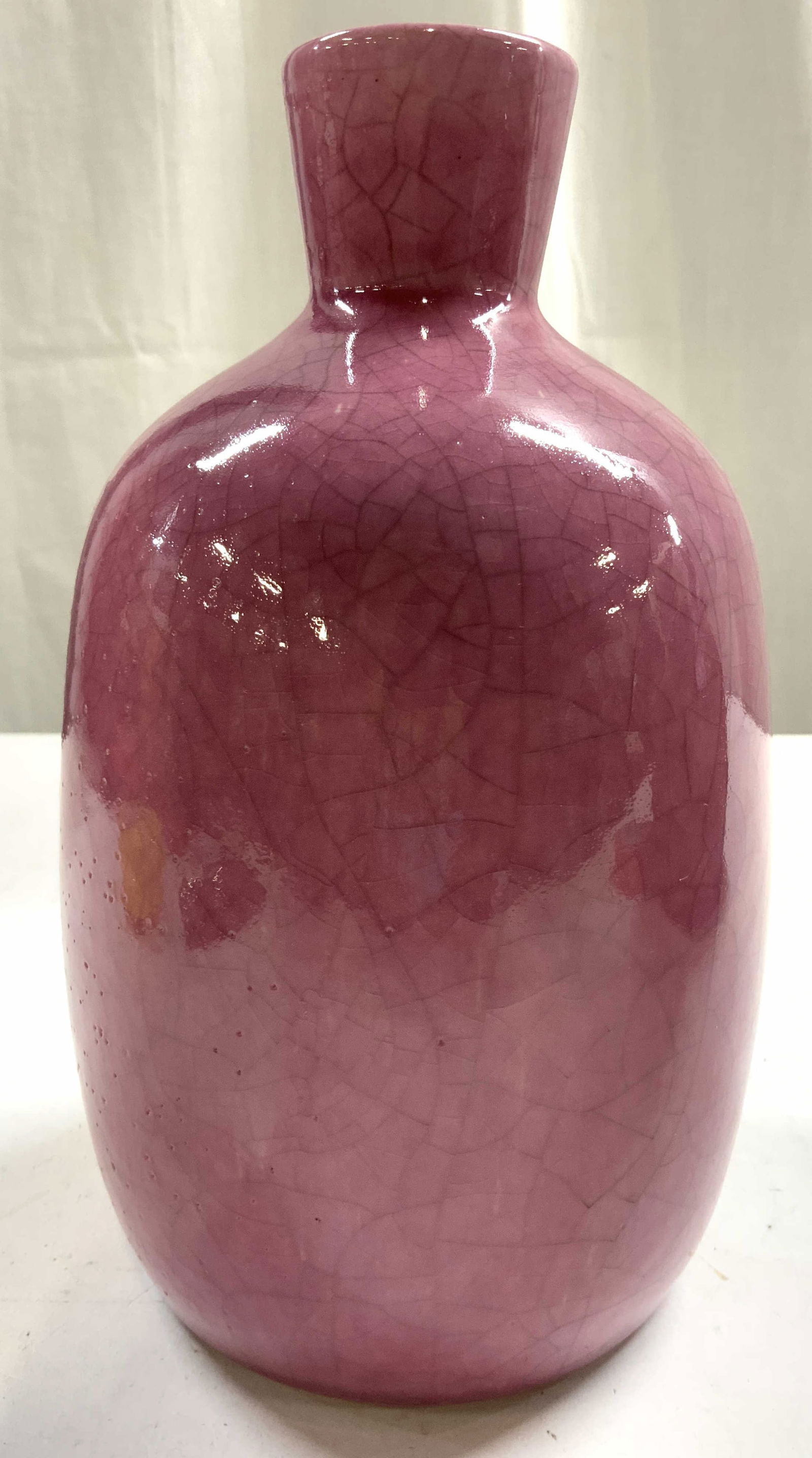 CRATE & BARREL Ceramic Vase Vessel Pink (1 of 8)