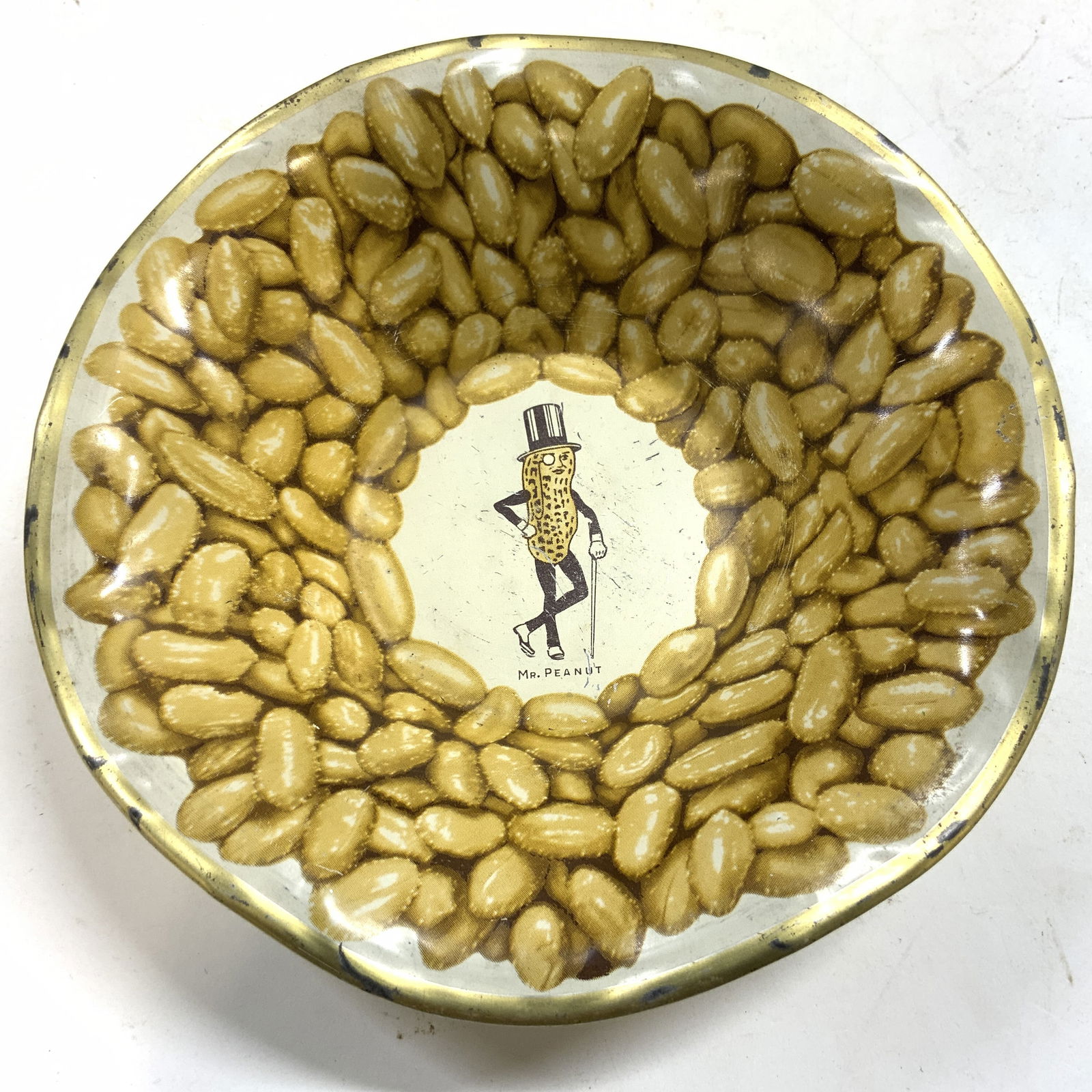 Planters Peanuts Tin Dish Feat Mr Peanut USA (1 of 6)