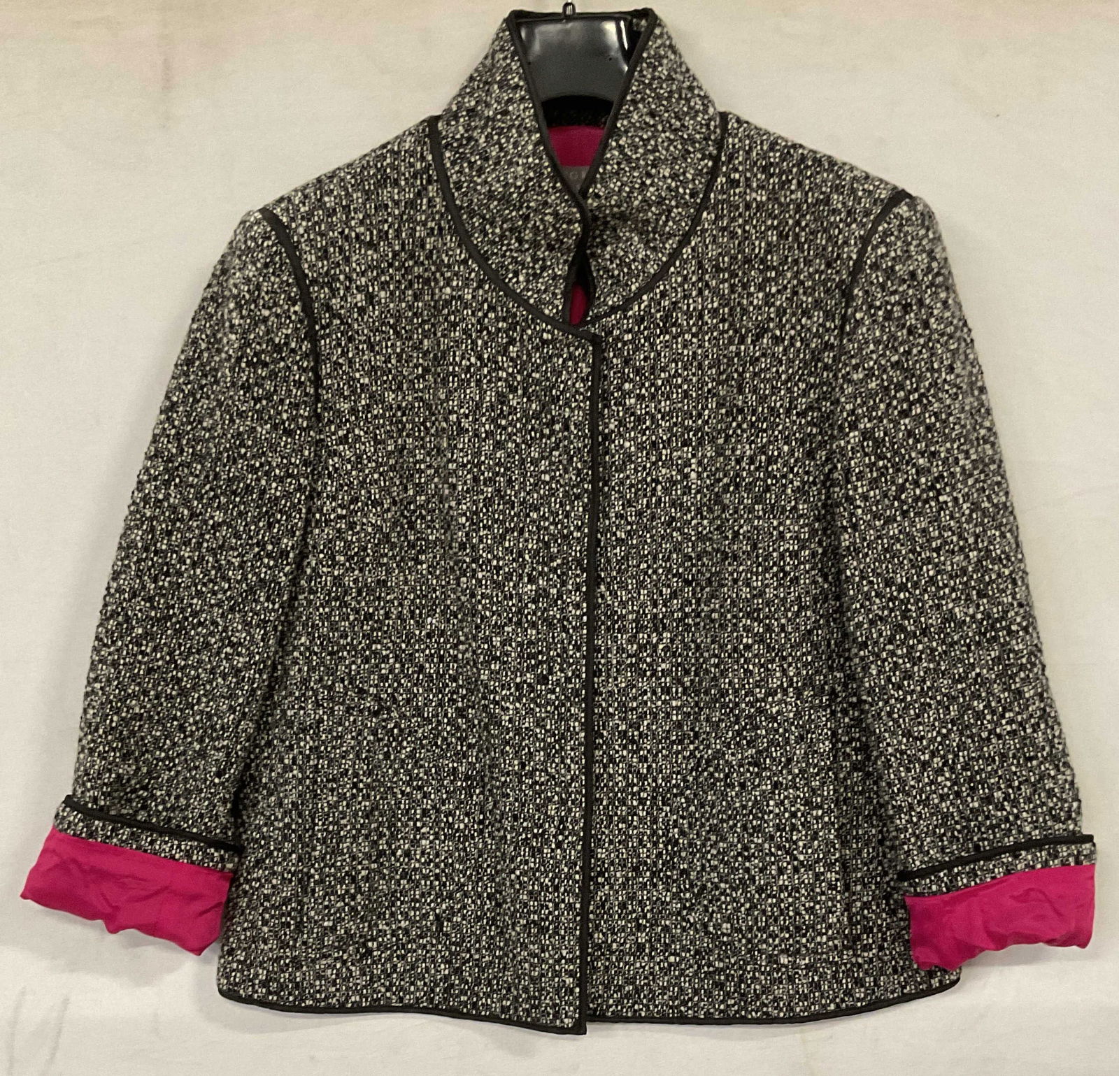 Sigrig Olsen Black White Wool Tweed Jacket (1 of 6)