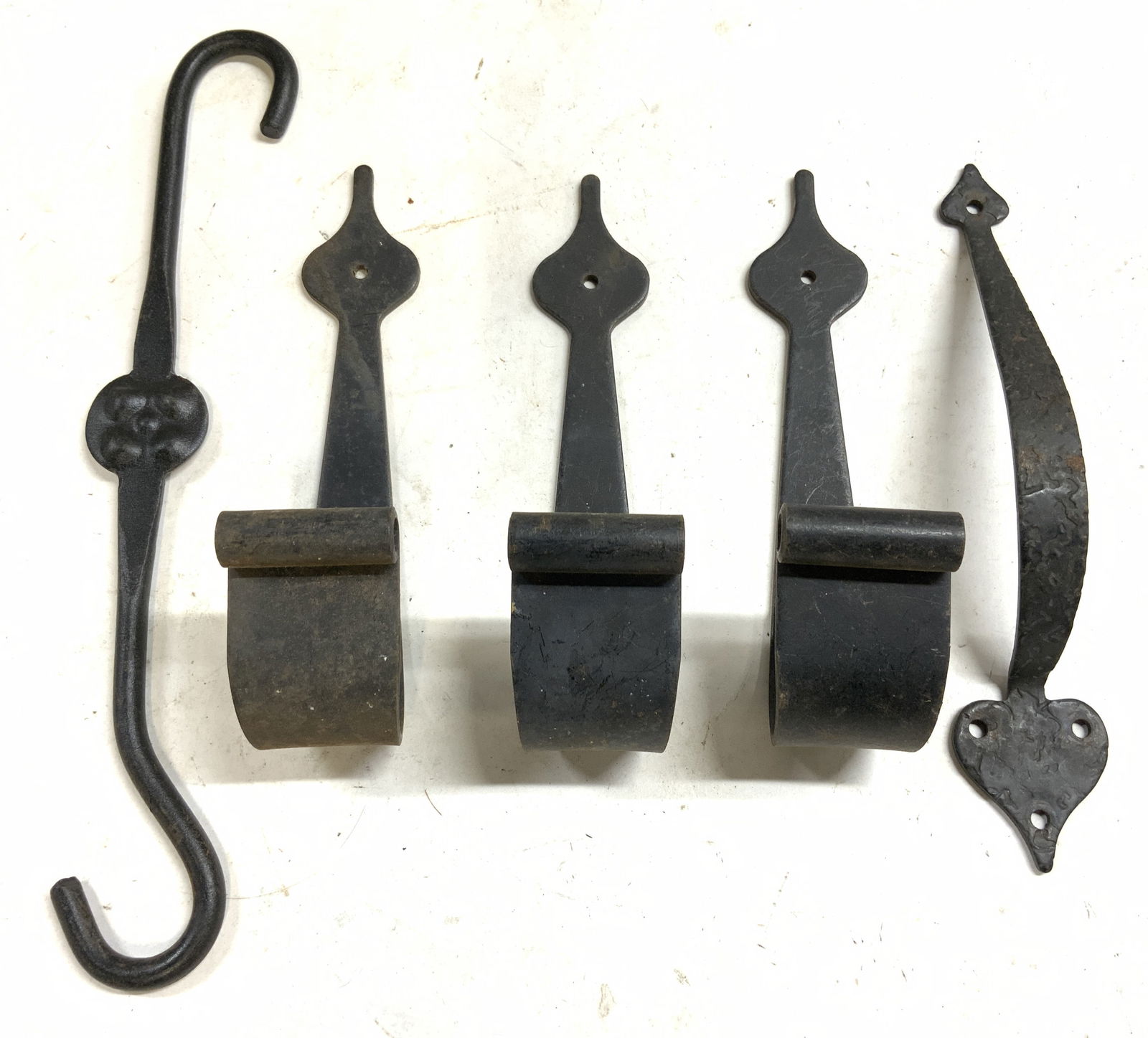 Hand-Forged Wrought Iron Hooks & Handle (1 of 6)