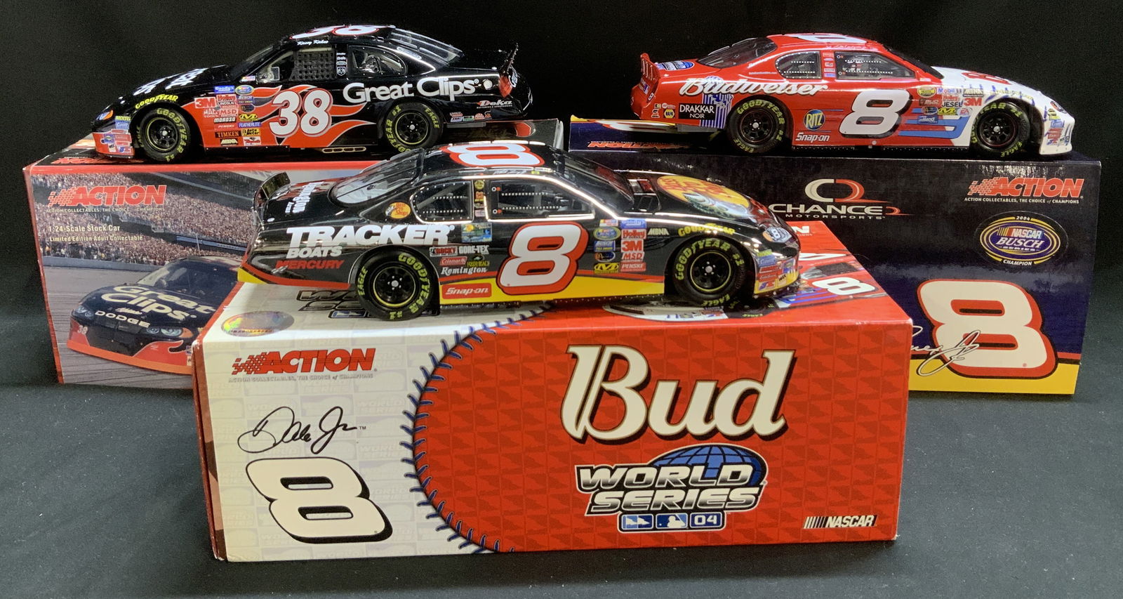 Lot 3 Assorted NASCAR 1:24 Die-Cast Metal Cars (1 of 11)