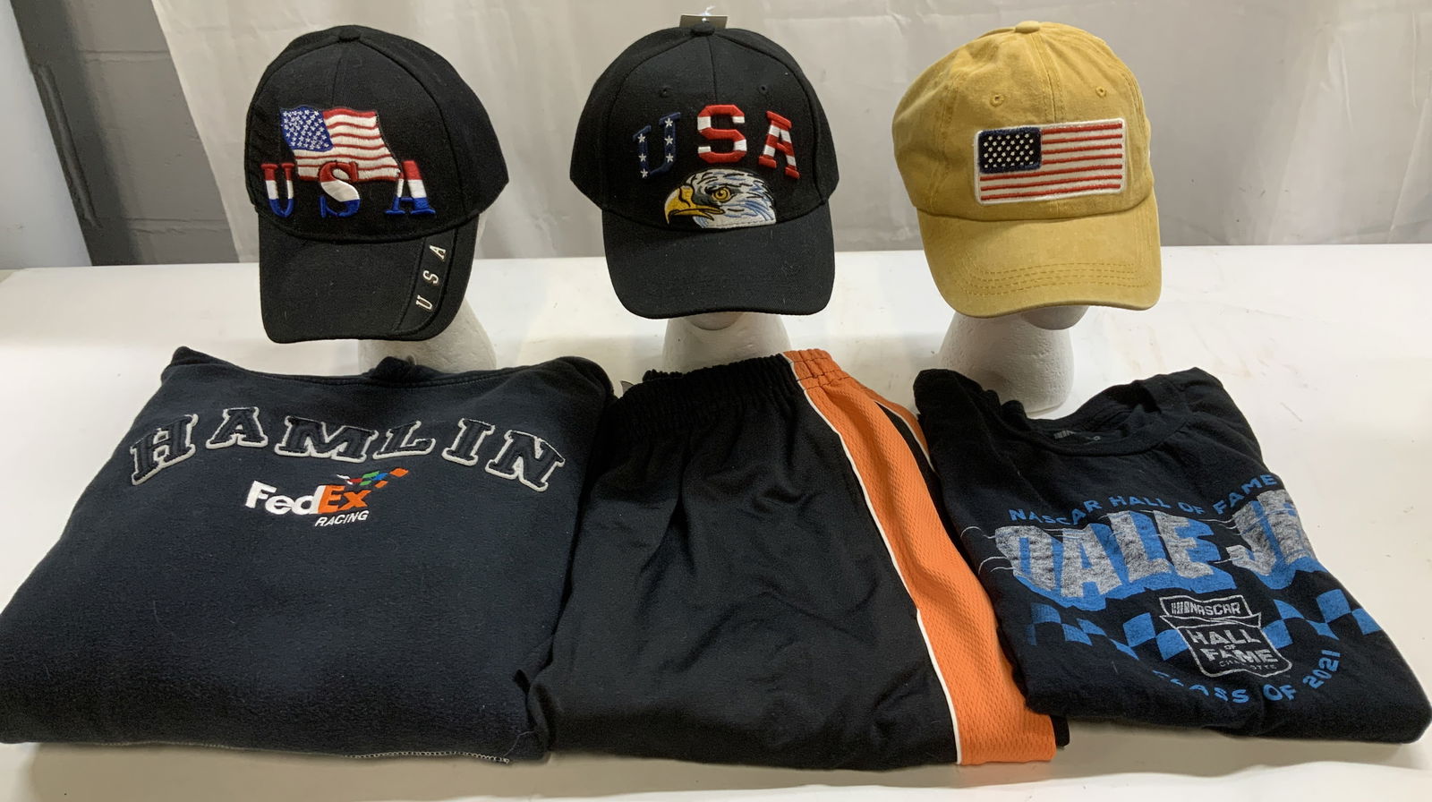 Lot 6 Assorted USA Caps & Racing Apparel NASCAR (1 of 16)