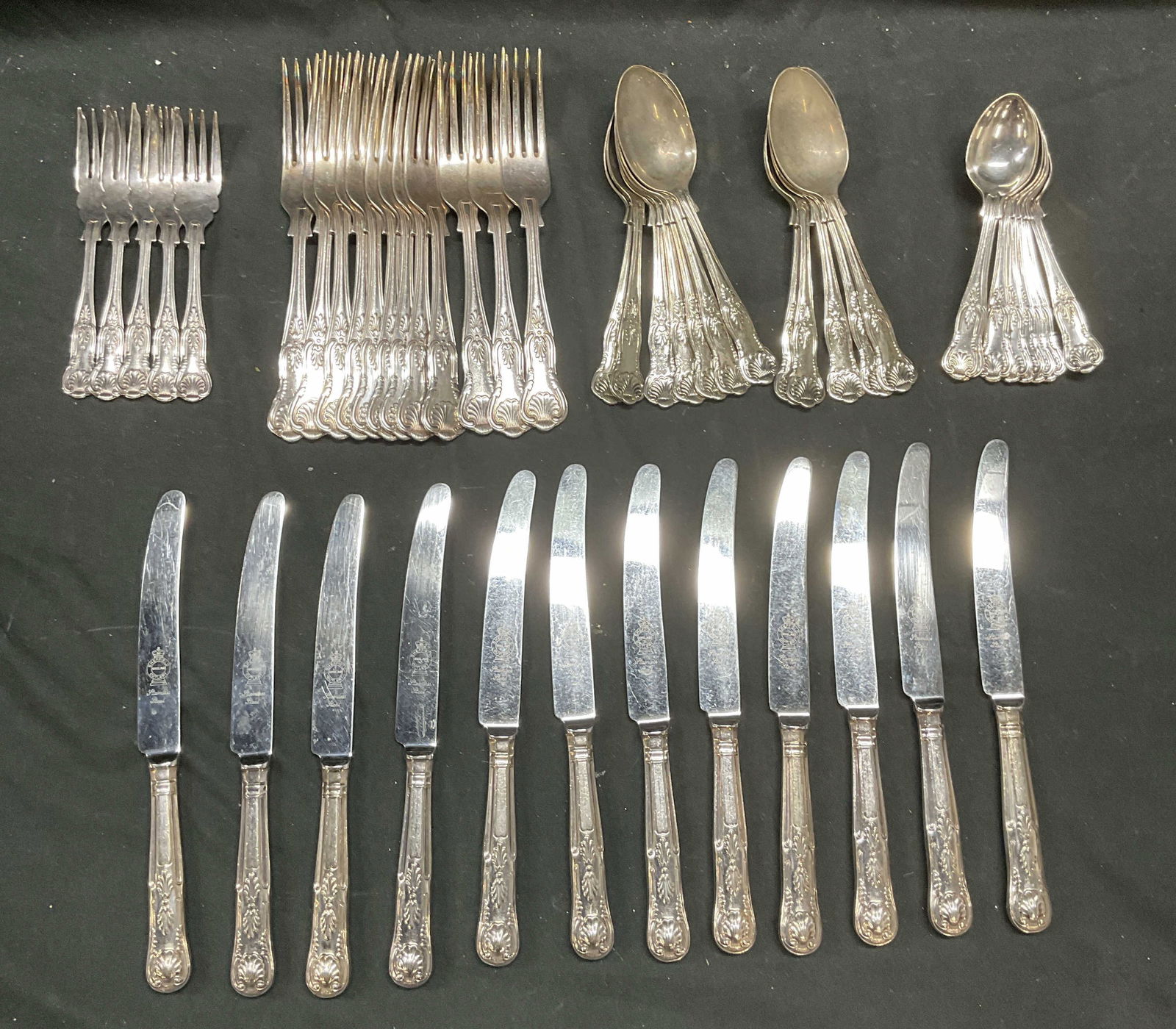 Set 49 Sheffield Silver Plated Flatware, England (1 of 8)