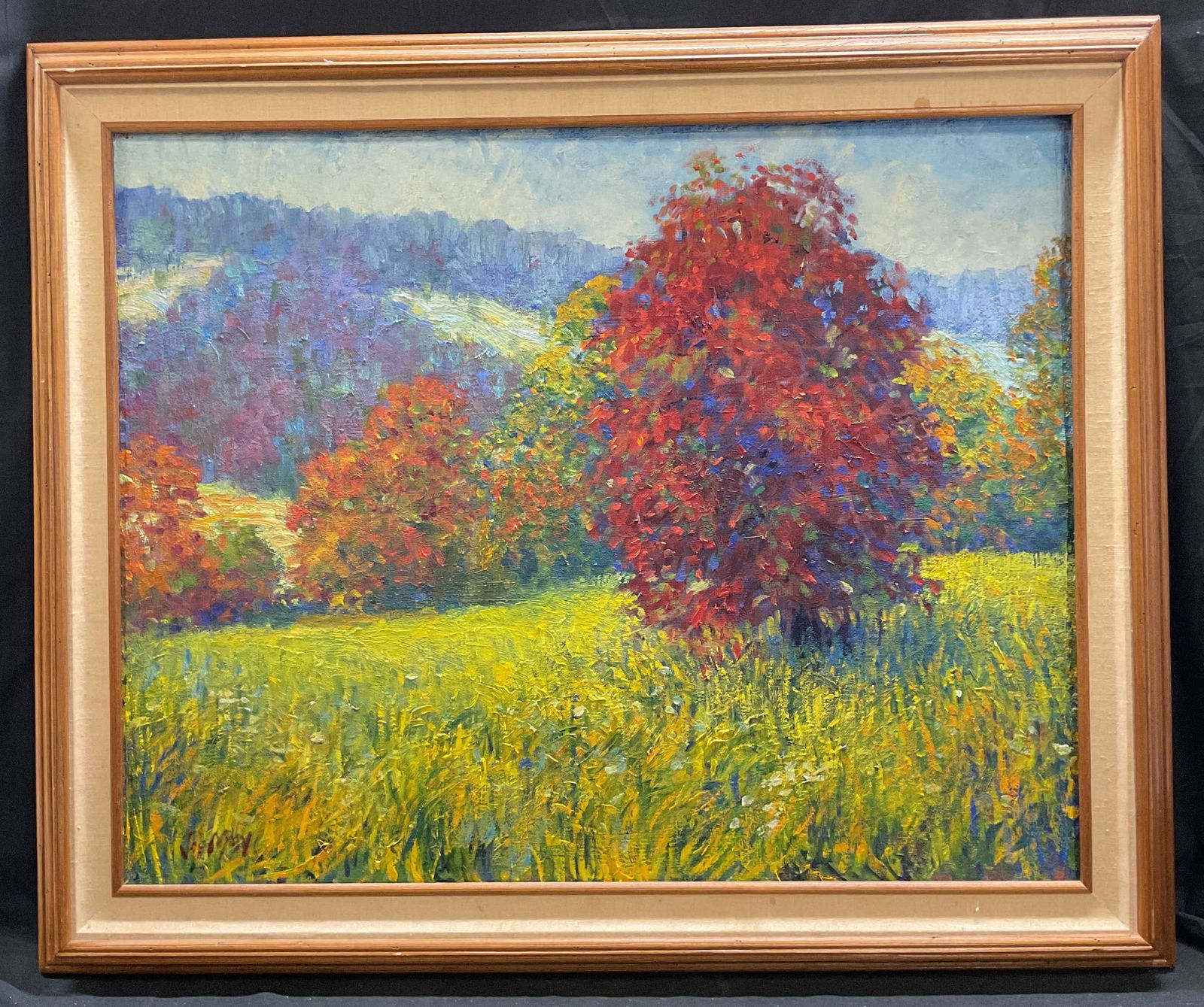 Signed Joe May Abstract Landscape Oil Painting (1 of 6)