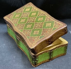 CR Italy Florentine Gilt Wood Jewelry Box