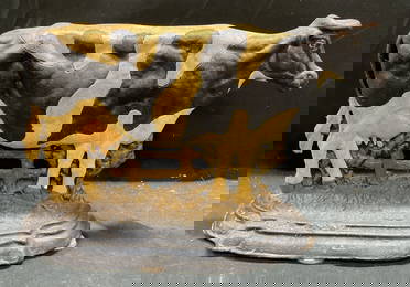 Vintage Heavy Cast Iron Cow Doorstop