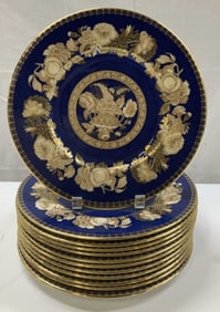 Lot 12 Spode Copelands Floral Gilt Plates ENGLAND