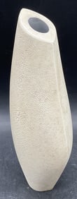 R & Y Augousti Paris White Shagreen Vase