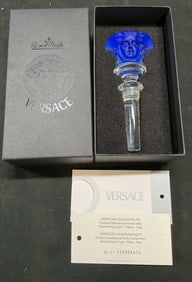 Rosenthal Versace Crystal Medusa Stopper NIB Italy