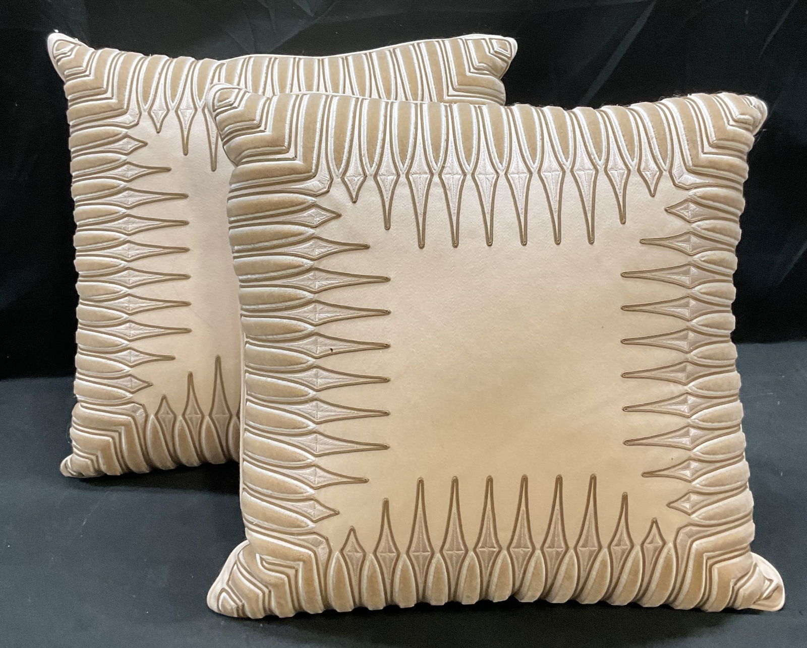 Pair Custom Holland & Sherry Embroidered Pillows (1 of 7)