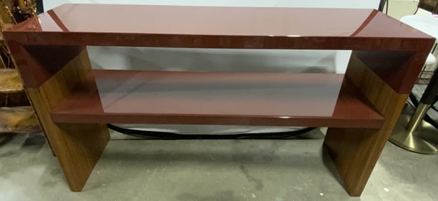 MCM High Gloss & Veneer Console Table