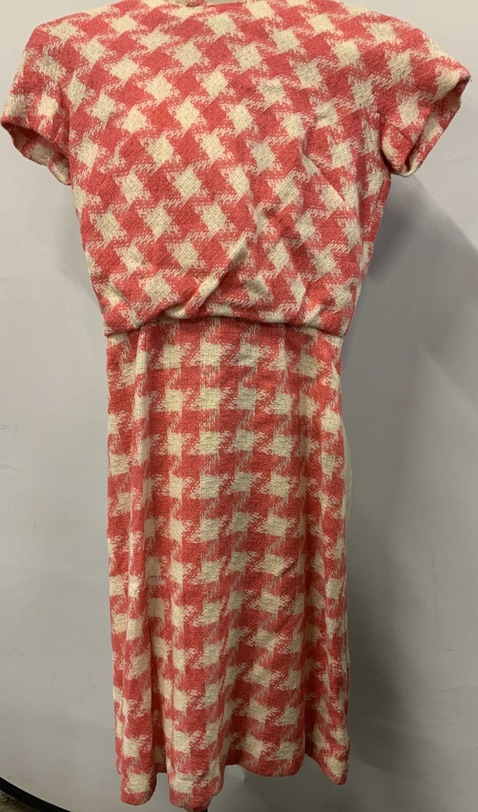 Vntg Nu Earl Belmont Checkered Houndstooth Dress (1 of 10)