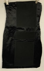Vntg Prada Black Strapless Dress W Panel Detail