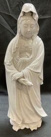 Asian Porcelain Guanyin Kannon Figurine 18 In T