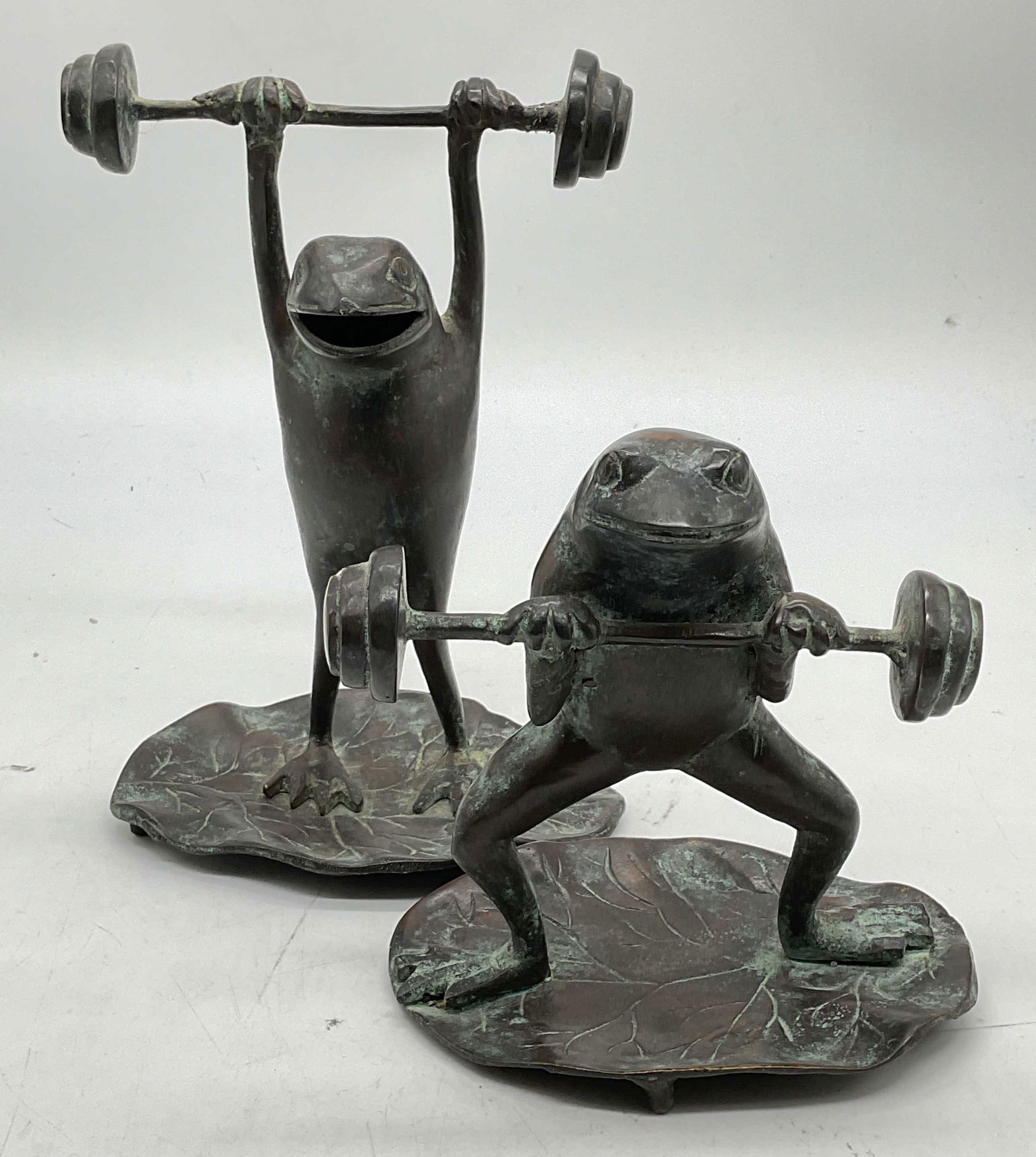Lot 2 Maitland Smith Bronze Patina Frog Figurals (1 of 6)